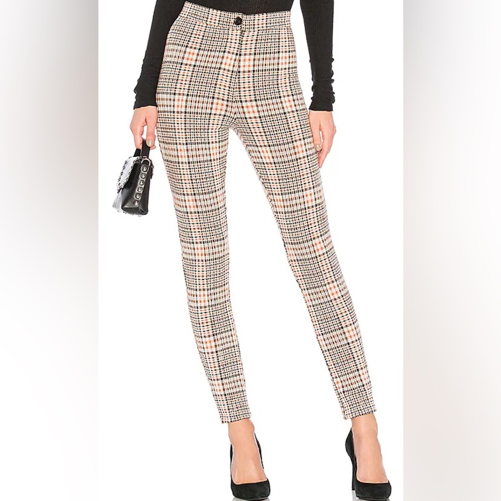 Free‎ People Carnaby Plaid High-Waisted Pant - 6